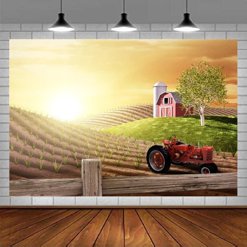 Agriculture Farming Background - Фон для фотосъемки: Утренний тяжелый день